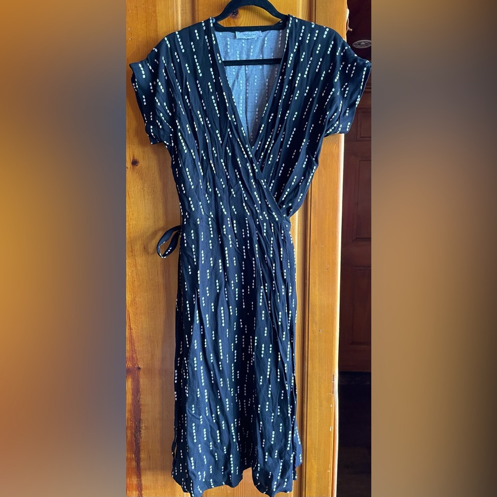 Carly Jean Elegant Black Wrap Dress